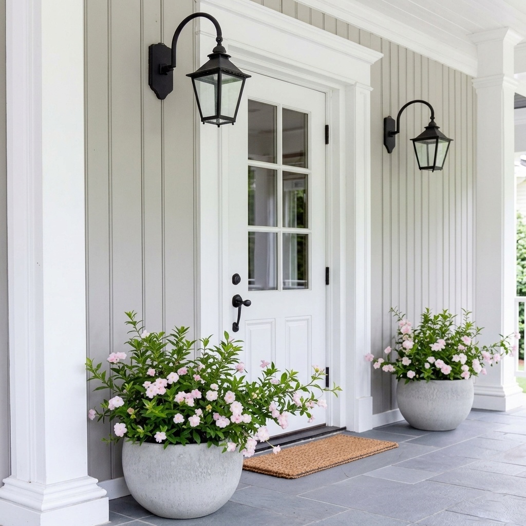 Porch Refresh β a charming spring porch with seasonal florals and fresh greenery